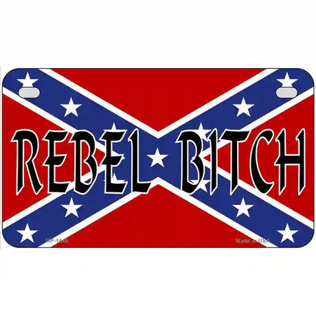 Rebel Bitch Metal Novelty License Plate 7" x 4" (MP)