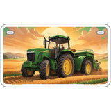 Tractor Sunset Novelty Metal License Plate LP-14508