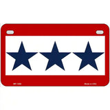 Blue Star Three Metal Novelty License Plate 7" x 4" (MP)