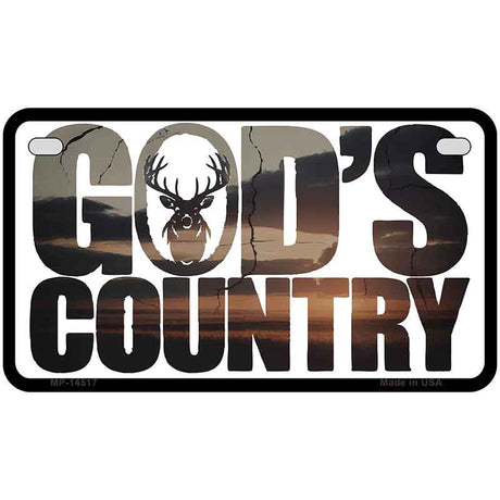 Gods Country Novelty Metal License Plate LP-14517