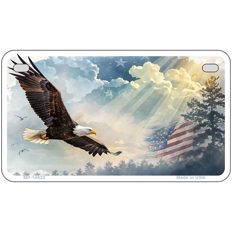 Sunrays & Eagle Novelty Metal License Plate LP-14520