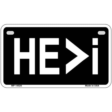 HE>i Novelty Metal License Plate LP-14526