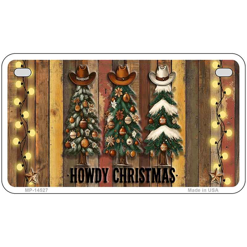 Howdy Christmas Novelty Metal License Plate LP-14527