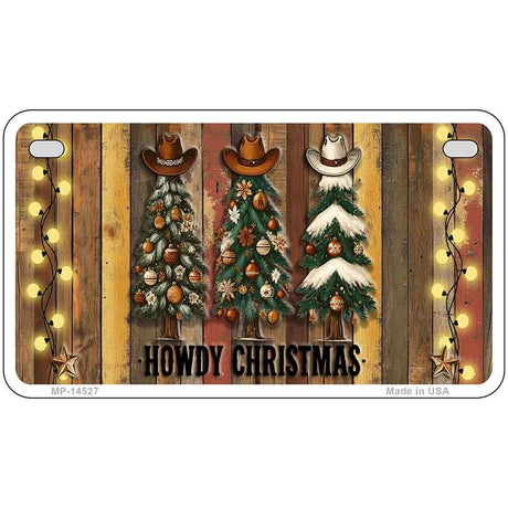 Howdy Christmas Novelty Metal License Plate LP-14527