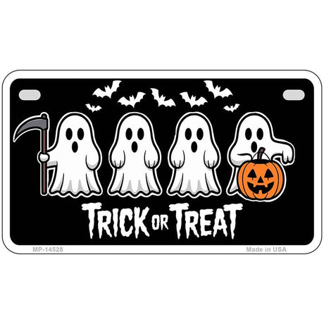 Trick or Treat Ghosts Novelty Metal License Plate LP-14528