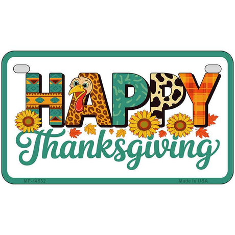Happy Thanksgiving Novelty Metal License Plate LP-14532