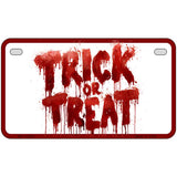 Trick or Treat Bloody Novelty Metal License Plate LP-14535