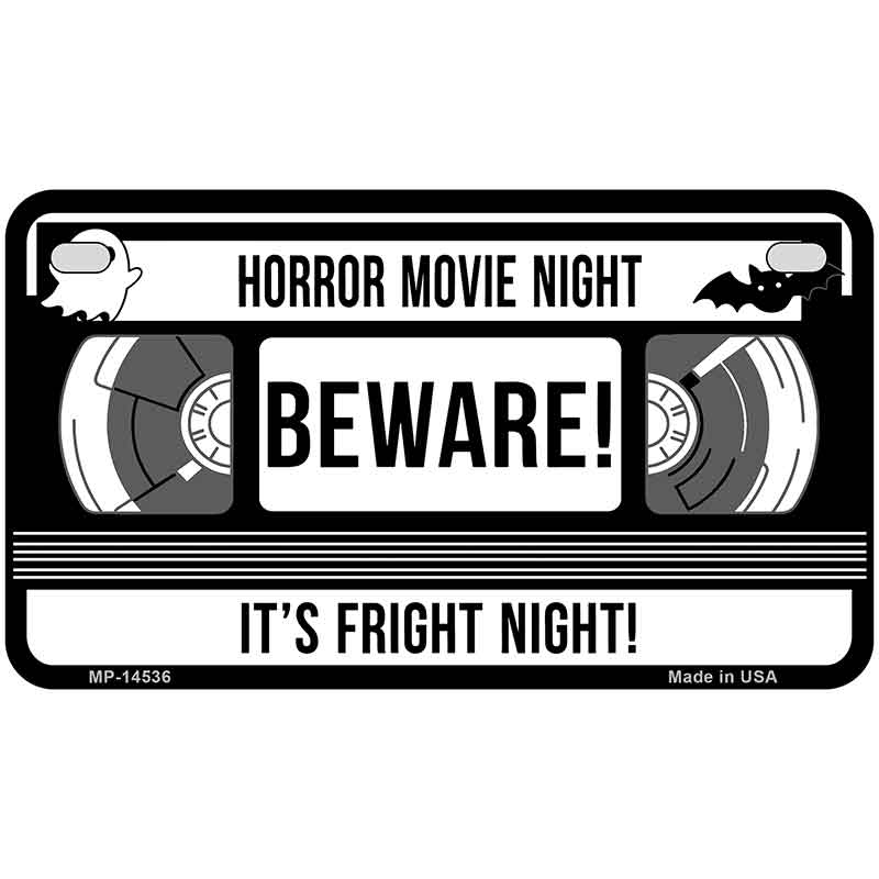 Horror Movie Night Novelty Metal License Plate LP-14536