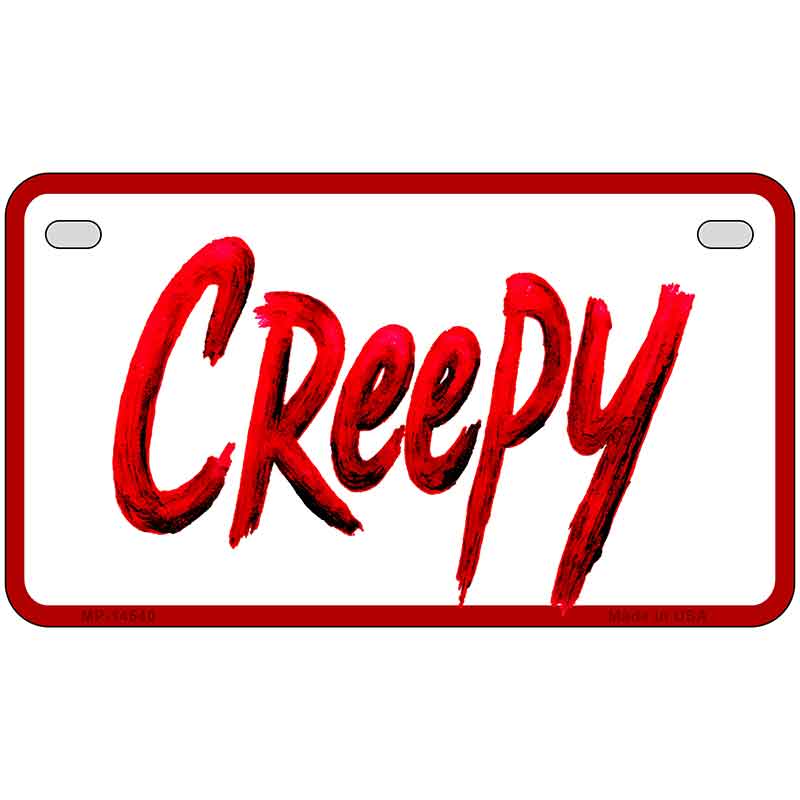 Creepy Novelty Metal License Plate LP-14540