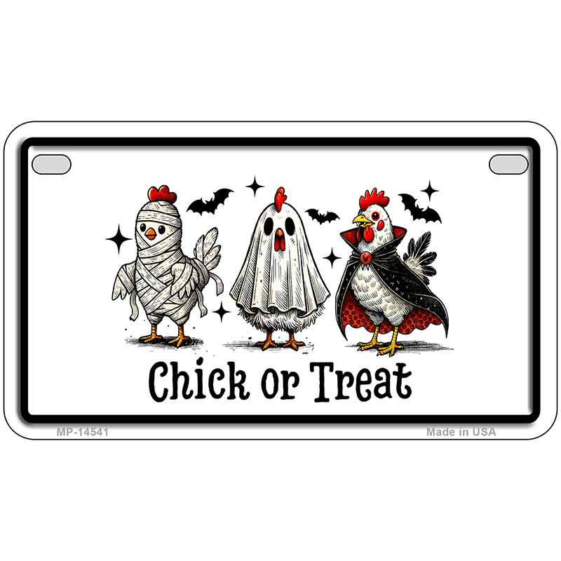 Chick or Treat Novelty Metal License Plate LP-14541