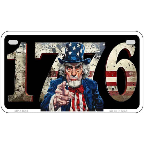 1776 Uncle Sam Novelty Metal License Plate LP-14548 7" x 4" Motorcycle (MP)