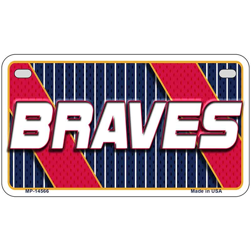 BRAVES Graphic Novelty Metal License Plate LP-14566