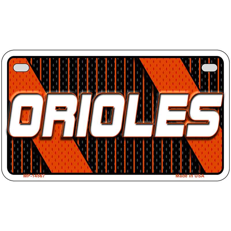 ORIOLES Graphic Novelty Metal License Plate LP-14567