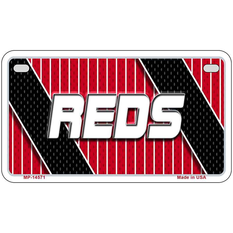 REDS Graphic Novelty Metal License Plate LP-14571