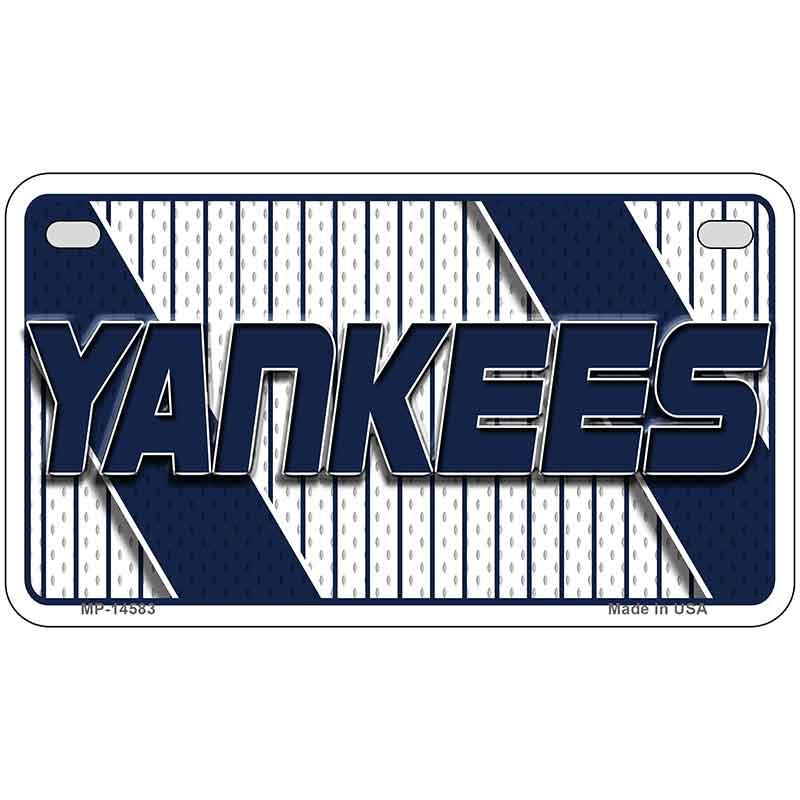 YANKEES Graphic Novelty Metal License Plate LP-14583 7" x 4" Motorcycle (MP)
