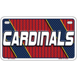 License plate with 'Cardinals' text on a red and blue background