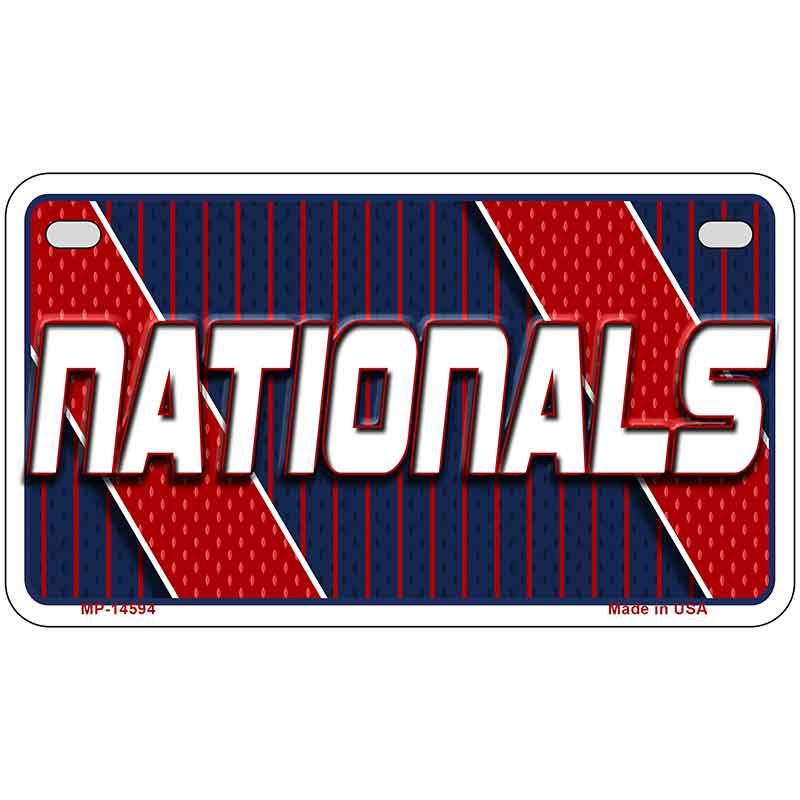 NATIONALS Graphic Novelty Metal License Plate LP-14594 7" x 4" Motorcycle (MP)