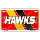 HAWKS Graphic Novelty Metal License Plate LP-14595 7" x 4" Motorcycle (MP)
