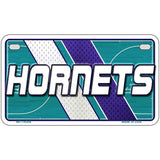 Metallic plate with 'Hornets' text and sports theme design on a white background