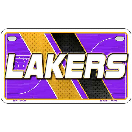 LAKERS Graphic Novelty Metal License Plate LP-14608 7" x 4" Motorcycle (MP)