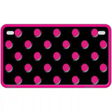 Pink Black Polka Dot Metal Novelty License Plate 7" x 4" (MP)