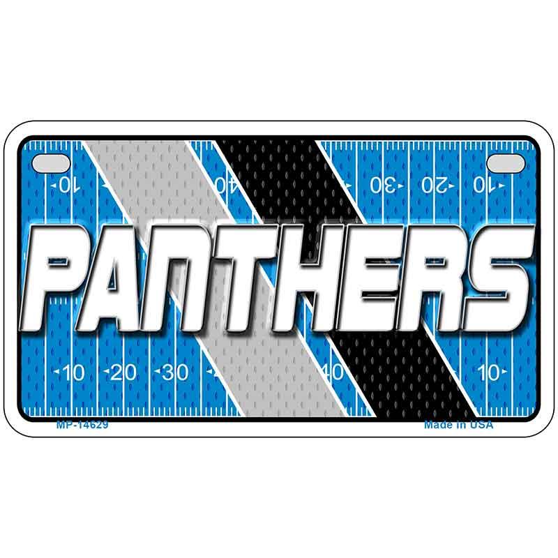 License plate with 'PANTHERS' text on a football field design