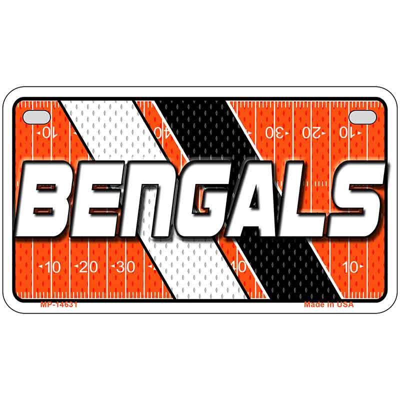 BENGALS Graphic Novelty Metal License Plate LP-14631 7" x 4" Motorcycle (MP)