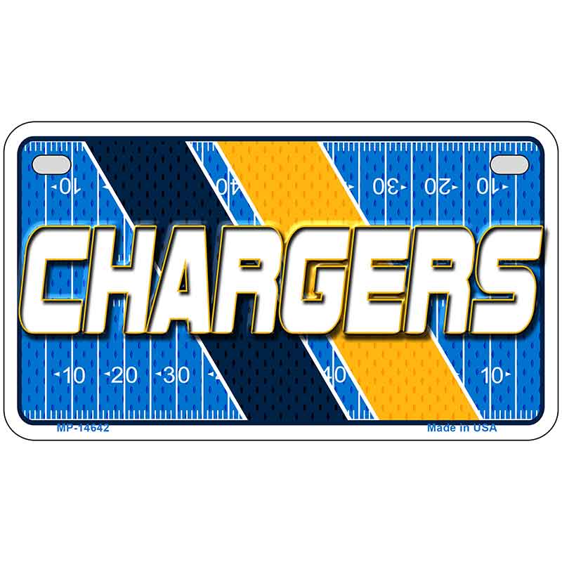 CHARGERS Graphic Novelty Metal License Plate LP-14642