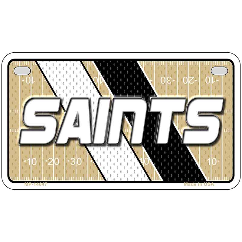 SAINTS Graphic Novelty Metal License Plate LP-14647