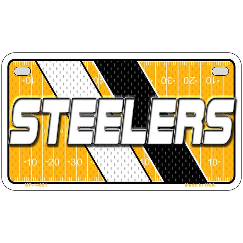 STEELERS Graphic Novelty Metal License Plate LP-14651
