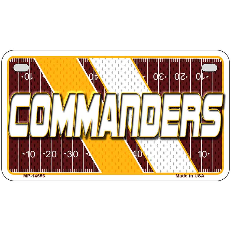 COMMANDERS Graphic Novelty Metal License Plate LP-14656