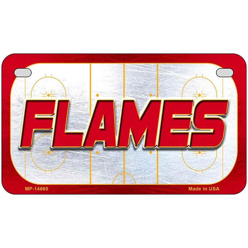 FLAMES Graphic Novelty Metal License Plate LP-14660 7" x 4" Motorcycle (MP)