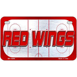 RED WINGS Graphic Novelty Metal License Plate LP-14666 7" x 4" Motorcycle (MP)