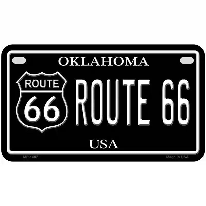 Route 66 Oklahoma Metal Novelty License Plate 7" x 4" (MP)