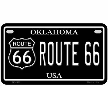 Route 66 Oklahoma Metal Novelty License Plate 7" x 4" (MP)