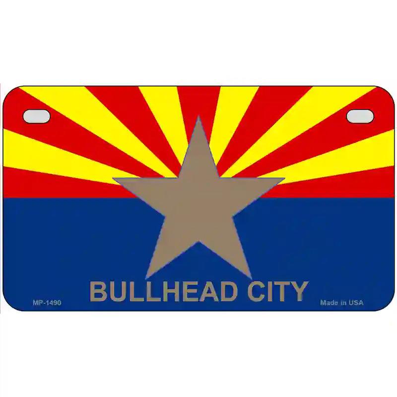 Bullhead City Arizona State Flag Metal Novelty License Plate 7" x 4" (MP)