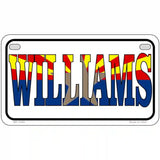 Williams Arizona Flag White Metal Novelty License Plate 7" x 4" (MP)