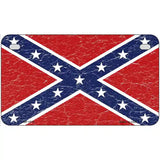 Distressed Confederate Flag Metal Novelty License Plate 7" x 4" (MP)