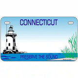 Connecticut Blank Preserve the Sound Novelty Metal License Plate 7" x 4" (MP)