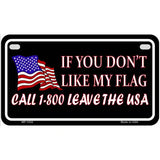 1 800 Leave The USA Metal Novelty License Plate 7" x 4" (MP)