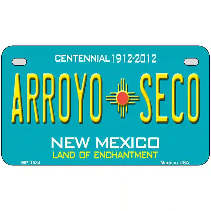 Arroyo Seco New Mexico Metal License Plate 7" x 4" (MP)