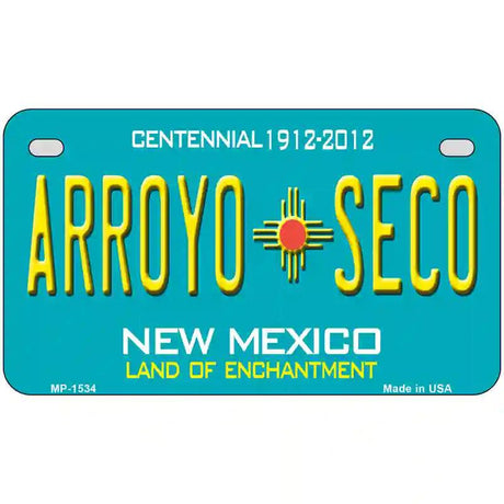 Arroyo Seco New Mexico Metal License Plate 7" x 4" (MP)