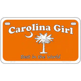 Carolina Girl Orange Metal Novelty License Plate 7" x 4" (MP)
