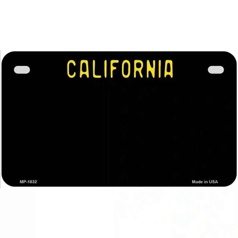 California Black Novelty State Metal License Plate 7" x 4" (MP)