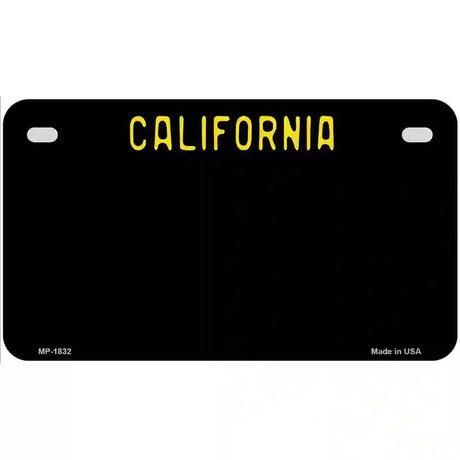 California Black Novelty State Metal License Plate 7" x 4" (MP)