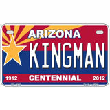 Arizona Centennial Kingman Metal Novelty License Plate 7" x 4" (MP)