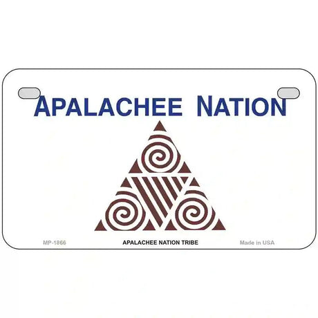 Apalachee Nation Flag Metal Novelty License Plate 7" x 4" (MP)