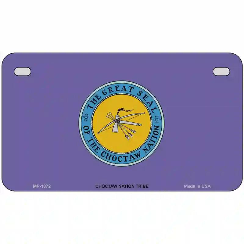 Choctaw Nation Flag Metal Novelty License Plate 7" x 4" (MP)