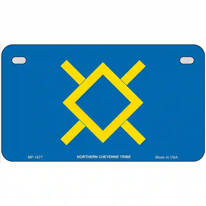 Northern Cheyenne Flag Metal Novelty License Plate 7" x 4" (MP)