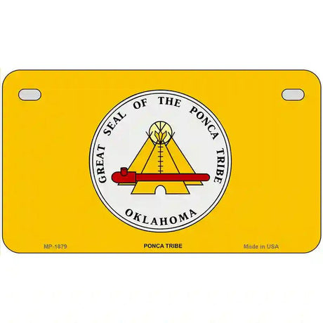 Ponca Tribe Flag Metal Novelty License Plate 7" x 4" (MP)